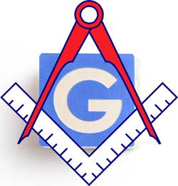 square and compasses with google G inside