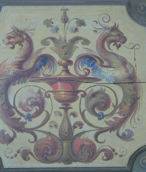 vatican decoration similar to depictions on the two cups of tarot