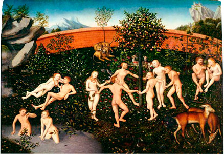 Golden Age in paradisiacal garden